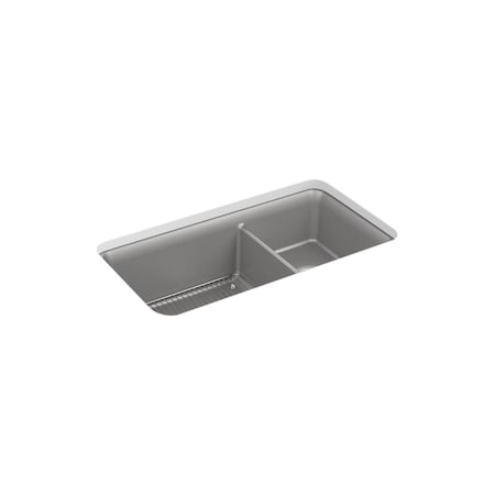 Kohler Kitchen Sink, Undermount Mount, 0 Hole 8204-CM4